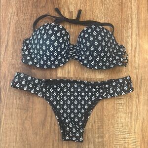 Black and White Patterned Bikini